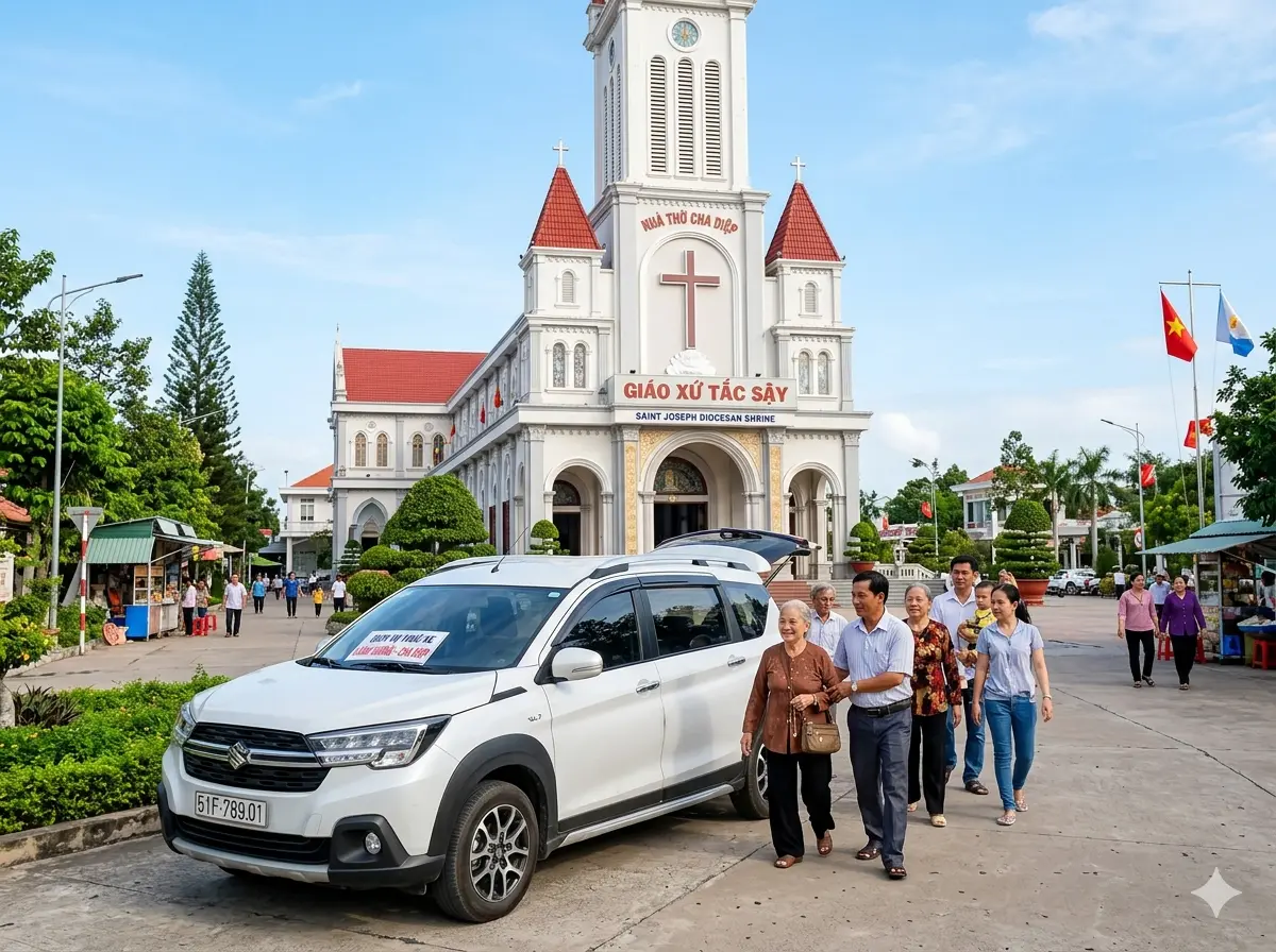 thuê xe đi hành hương